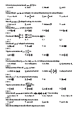 Đề thi giữa học kì I môn Toán 10